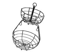 Cestino impilabile ventilato a doppio strato per snack, design rimovibile, robusta struttura in ferro, include cesto per frutta e banane