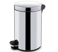 HENDI Pattumiera a pedale con secchio interno estraibile, doppia maniglia, pedale antiscivolo, pattumiera, 5L, diametro 210 x altezza 280 mm, in acciaio inox, in polipropilene