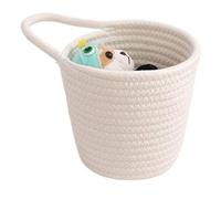 Cestino In Corda Di Cotone Per Organizzare - Cesto Morbido Da Appendere Alla Parete Intrecciato A Mano, Contenitore Multiuso In Corda Di Cotone, Soluzione, Elegante Cestino Organizer | Uti