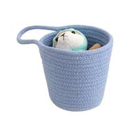 Cestino In Corda Di Cotone Per Organizzare - Cesto Morbido Da Appendere Alla Parete Intrecciato A Mano, Contenitore Multiuso In Corda Di Cotone, Soluzione, Elegante Cestino Organizer | Uti