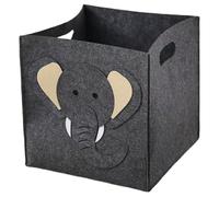 Cestino in Feltro Manico Grande Capacità per Bucato | Organizer Multiuso, Forma Elefante, per Camera e Dormitorio, Leggero e Trasportabile