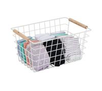 Cestino in metallo dal design bianco Contenitore decorativo Organizer multiuso