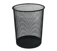 Q-CONNECT Cestino in metallo KF00871 19 l h 34,5 cm x diametro 29,5 cm nero