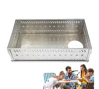 Cestino in pietra riscaldato per esterno, supporto in pietra per sauna | Cestello per braciere a carbone in acciaio inossidabile,Cestino in per sauna per stufa a legna da esterno pieghevole por