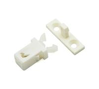 Cestino in plastica blocco Self-10Set piccolo interruttore di blocco della porta Interruttori autobloccanti in plastica con gancio per bidone dell'immondizia porta facile da installare. (bianco)