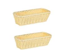 Cestino In Plastica Intrecciata In Rattan Cucchiaio Forchetta Coltello Bacc2500