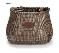 Cestino in rattan per bicicletta, accessorio affidabile per tutte le tue avventure in sella (marrone scuro)