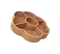Cestino in vimini funzionale per il pane, portatile e facile da pulire, per l'uso quotidiano in ristoranti e frutta