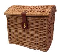 Cestino in vimini per bici rettangolare marrone 42 x 30 x 22/28