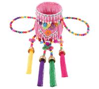 Cestino Intrecciato Colorato Decorativo Mini Cestini Portaoggetti