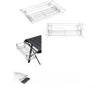 Cestino laterale per tavolo da esterno con design pieghevole per tavolo IGT supporto laterale da utilizzare con tavolo da picnic da campeggio e da viaggio