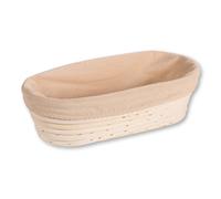 Cestino Lievitazione Pane Vimini Ovale con Fodera 28x15x8 cm - Kesper