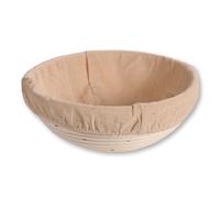 Cestino Lievitazione Pane Vimini Tondo con Fodera 22x8 cm - Kesper