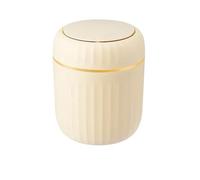 Cestino, Mini pattumiera da tavolo 2 pezzi con coperchio, per rifiuti, organizer per camera letto, scrivania, scatola di immagazzinaggio in plastica, forniture per la casa per il Bagno(Yellow)