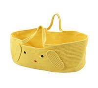 Cestino Moses per Bambini, Cestino per Fasciatoio in Cotone Sicuro Cestino Intrecciato con Materassino Cestino per Dormire Portatile Pieghevole per Bambini Asilo Nido da Viaggio
