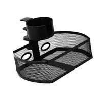 Cestino multifunzione da appendere sotto la scrivania, con cassetto girevole per matite e portabicchieri integrato, forniture per ufficio per casa e spazi di lavoro