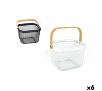 Cestino Multiuso Confortime Legno Metallo 25 x 26 x 18 cm [6 Unità]