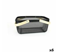 Cestino Multiuso Confortime Legno Metallo 40 x 28 x 18 cm [6 Unità]