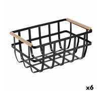 Cestino Multiuso Confortime Nero 36 x 22 x 15,5 cm [6 Unità]