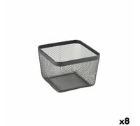 Cestino Multiuso Confortime Nero Metallo 24,5 x 24,5 x 17 cm [8 Unità]