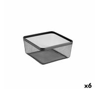 Cestino Multiuso Confortime Nero Metallo 30,5 x 30,5 x 15,2 cm [6 Unità]