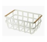 Cestino Multiuso DKD Home Decor Bianco Naturale Metallo Pino 36 x 22 x 15,5 c