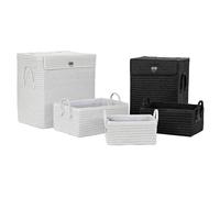 Cestino Multiuso DKD Home Decor Bianco Nero polipropilene 45 x 34 x 49 cm 4 K