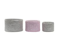 Cestino Multiuso DKD Home Decor Grigio Rosa polipropilene 27 x 27 x 17 cm 4 K