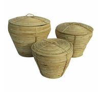 Cestino Multiuso DKD Home Decor Naturale Tropicale 35 x 35 x 30 cm 35 x 35 x