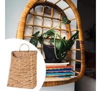 Cestino multiuso intrecciato sospeso per veranda, casa, balcone