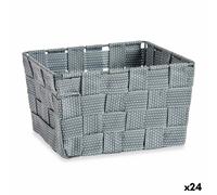 Cestino Multiuso Kipit A3-6878 A3-6878 Grigio Poliestere Stoffa Intrecciato [