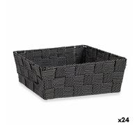Cestino Multiuso Kipit A3-6930A9 A3-6930A9 Nero Poliestere Stoffa Intrecciato