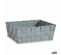Cestino Multiuso Kipit Grigio Poliestere Stoffa Intrecciato 2,4 L [24 Unità]