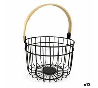 Cestino Multiuso Quttin Rustic Rotonda 4 mm 28 x 26,5 x 22 cm [12 Unità]