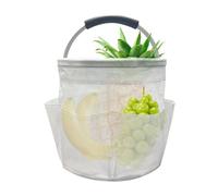 Cestino organizer pieghevole: borsa per la pulizia portatile, portaoggetti da toilette durevole, vassoio portaoggetti compatto, pratico contenitore multiuso | Carrello con maniglia versatile per viagg