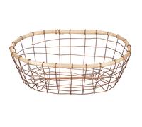 Villa d'Este Home Tivoli Cestino ovale grande 36x24 cm in ferro e legno, La Cucina