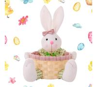 Cestino pasquale dolce animale - Cestino pasquale coniglietto pasquale da riempire e regalare come decorazione pasquale primaverile, idea regalo per un nido di Pasqua floreale (B)