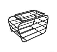 Cestino per animali domestici con montaggio frontale, per scooter elettrico e bici, in acciaio al carbonio, trasportino per cani e gatti con copertura di sicurezza, robusto cestino portaoggetti