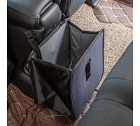 Cestino per auto - Cestino appeso al bracciolo, cestino nero impermeabile da 2 galloni - Adatto per l'interno dell'auto - Adatto a tutti i modelli di auto - Borsa di stoccaggio multifunzionale e prati
