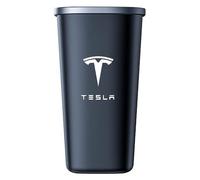 Cestino per Auto per Tesla Model 3, Model Y, Model S, Model X, in ABS, Mini Cestino per Rifiuti, Organizer Portatile con Logo e Coperchio a Prova di Perdite, Accessori