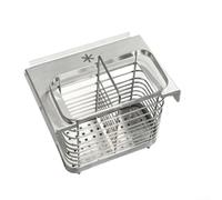 Cestino per bacchette da tavolo IGT senza attrezzi con struttura in acciaio inossidabile e fori di scarico traspiranti (argento-S)