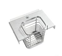 Cestino per bacchette e utensili in acciaio inossidabile per uso da tavolo IGT, dotato di fori di drenaggio per ridurre al minimo l'acqua stagnante e il rischio (argento-S)