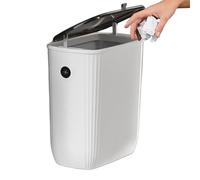 Cestino Per Bagno Con Coperchio-cestino Di Slim 9-11L, Cesto Di Scarto Moderno Con Copertura Superiore Per Toilette, Camera Da Letto, Ufficio O Cucina, Contenitore Spazzatura Spaziale