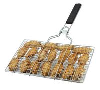 Cestino per barbecue | Cestino per barbecue all'aperto - Strumenti pieghevoli in acciaio inox con manico per bistecca di pesce, ottimizzata efficienza di griglia: garantisce un flusso d'aria