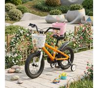 Cestino per bici per bambini con montaggio frontale compatibile con la maggior parte delle biciclette, tricicli, scooter e bici senza pedali, con accenti in corda di cotone (viola)