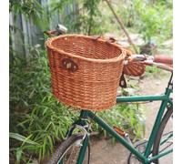 Cestino per Bici Rurale Decorazione Artigianale Portaoggetti Lavorato a Maglia,