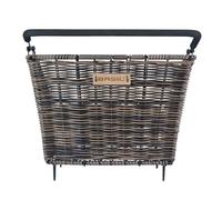 Basil Cento Rattan Look Nx Rear Basket 22l Marrone