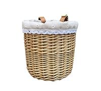 cestino per bicicletta, Cestino for bici Cestino for bici Manubrio anteriore Rattan Tessuto a mano Cestino for bici Parti for biciclette