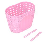 Cestino per Bicicletta per Bambini, in Plastica Spessa, Resistente All'usura e Durevole, Cestino Appeso per la Spesa, per Passeggino e Bicicletta. (Rosa)