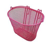 Cestino per bicicletta per bambini - rosa, in metallo, per manubrio - anteriore - cestino per bicicletta per bambini 20x18x10cm - cestino anteriore per bicicletta per ragazze - cestino per bicicletta